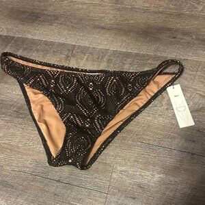 No Boundaries Black and Tan Swim Bottom